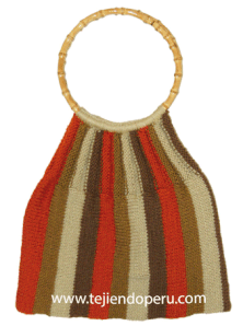 Cartera con borde elastico Tejiendo Peru
