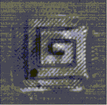3D printed maze with metal bead (4x 4 cm²)