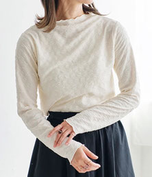 膨れジャガード プチハイネックインナー  フォーユー価格　1,680円（税込）   