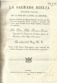 Torres Amat Bible 1823 Title page