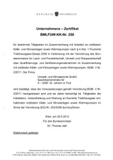 Unternehmenszertifikat