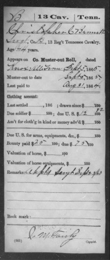 U.S., Union Soldiers Compiled Service Records, 1861-1865 (Fold3.com)   (click to enlarge)
