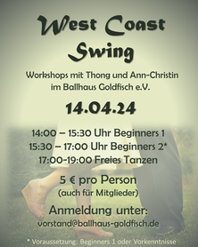 West Coast Swing Workshop am 14.04.
