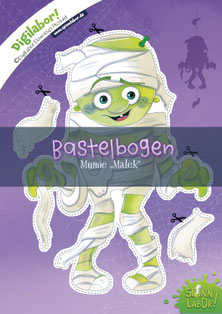 Bastelbogen Mumie Malek