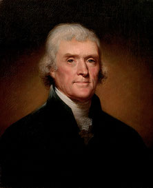 PEALE, REMBRANDT. PORTRAIT OF THOMAS JEFFERSON