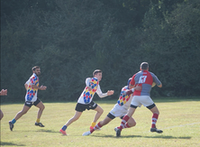 Flipper (balle de match sous le bras ?), contre les Arlequins de Beauvais, septembre 2018.