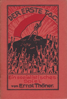 Dieses "sozialistische Spiel" führte der "Vorwärts" 1929 anlässlich der Fahnenweihe am 29.6.1929 auf. Es handelt sich dabei um ein Sprechchorstück, in dem nur zwei Lieder gesungen werden: "Wenn [sic!] wir schreiten..." und "Die Internationale".