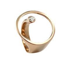 Rosévergoldeter Edelstahl Ring RH452 mit Zirkonia