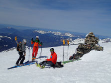 La famille Claye au sommet du Buet. Bravo! Mérité après 1900 m de montée soutenue