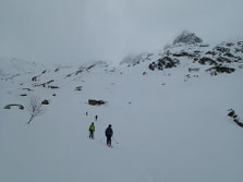 Départ à ski depuis la Pierre à Bérard