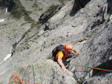 Dominique termine la longueur 5, 6a