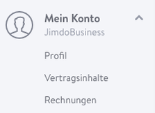 Bild: Jimdo Vertrag und Rechnungen