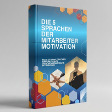 Buch stehend mit dem Titel Die 5 Sprachen der Mitarbeiter Motivation