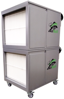 AirBull 10.000 Hallenabsauganlage – starke und mobile Industrie-Absauganlage von AirMex