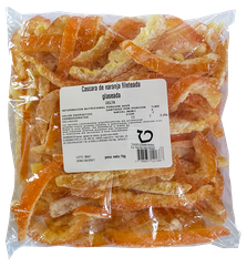 CÁSCARAS DE NARANJAS GLASEADAS. Presentación 1 Kg. Kosher parve: Taham Kosher. Origen Argentina.
