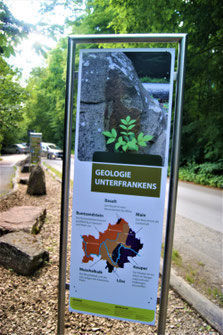 Der Geologiepfad neben dem Walderlebnispfad Sinneswandeln im Gramschatzer Wald