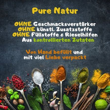 Gewürze, Kräuter, afrikanisch, asiatisch, Curry, Pesto, Dip, Gewürzglas, bio, ohne Zusätze