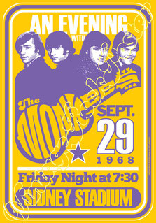 the monkees, poster , vintage rock poster, monkees poster