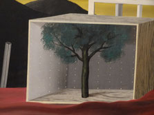 détail d'un tableau de Magritte