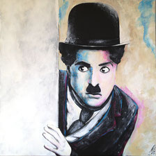 "Mr. Chaplin", 2013, acrylic on canvas, 80x80 cm