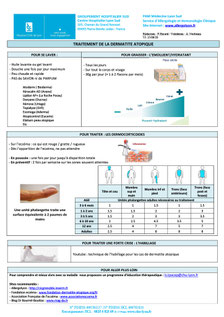 fiche sur le traitement de la dermatite atopique