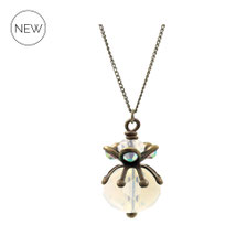 Floria ° The Wild Romantic ° Kette mit Strasssteinen. Wunderschöne handgefertigte Kette mit Strassapplikation und schillernden Schliffperlen in ° Iridescent Opal ° Designed and Manufactured by Elfgard®