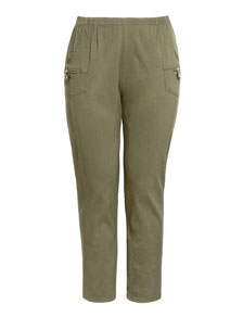 Stretch-Hose khaki günstig  Größe 52