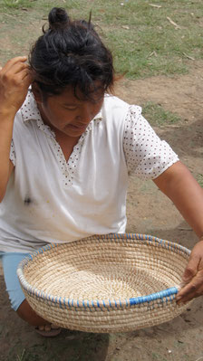 Warao woman. Basketry