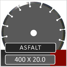 prodito slijpschijf 400mm voor het zagen in asfalt met een benzine doorslijper met opname 20.0