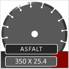 prodito slijpschijf 350mm voor het zagen in asfalt met een benzine doorslijper met opname 25.4