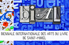logo de la biennale internationale des arts du livre de saint-mihiel