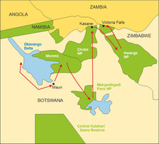 Botswana und Zimbabwe Lodgesafaris 
