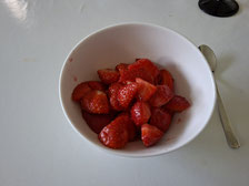 Erdbeeren mit Zucker