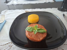 Tartar und Peperoni-Flan