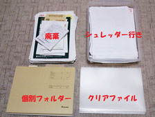 旭川片づけ・収納　書類整理　整理収納アドバイザーによる　紙の片づけ作業中