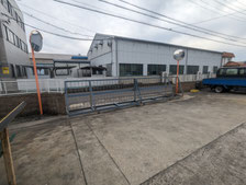 テント造の製品置き場新築工事：工事前写真