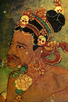 Excerpt from a mural of the Buddhist chapel of Lukhang, Lhasa, Tibet. (© photo: Thomas C. Laird)