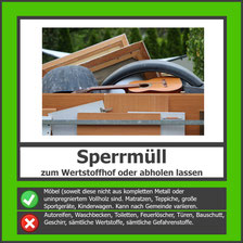 Was darf in den Sperrmüll
