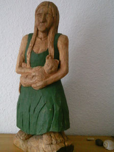 Die Bäuerin(45 cm aus Eiche.
