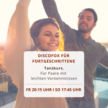 Tanzkurs Discofox für Fortgeschrittene unter der Leitung von Svenja Fröhlich im Dance Inn in Hattingen an der Ruhr.