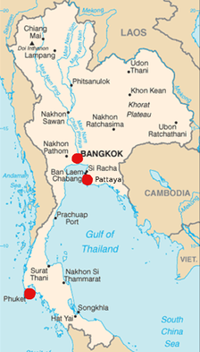 Pattaya, Bangkok und Phuket, die Ziele der ersten vier Thailand-Reisen