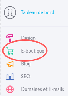 Paramétrer une e-boutique Jimdo