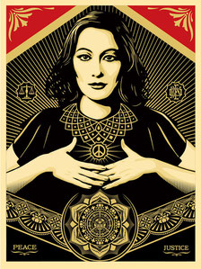 Shepard Fairey Peace and Justice Woman