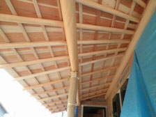 小丸太　庇　杉化粧野地　Japanese "HISASHI" roof "NOKI" wood style 