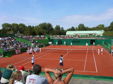 Le court central Borotra du centre tennistique Pierre de Coubertin du Touqet-Paris-Plage