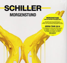Promo-Sticker mit Hinweis auf eine "Limited Edition" mit gelben Vinyl: "Schiller - Morgenstund" (EU 2019)