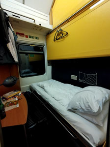 Mein Schlafwagen-Abteil im Nightjet von Amsterdam nach München