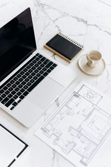 Représentation d'un plan de maison avant pose du bagua en Feng Shui