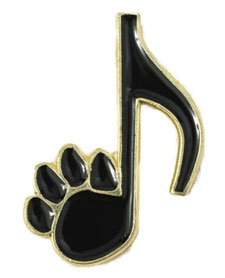 小さなブローチ 肉球 音符 1,430円→880円（税込）   約3×2cm   