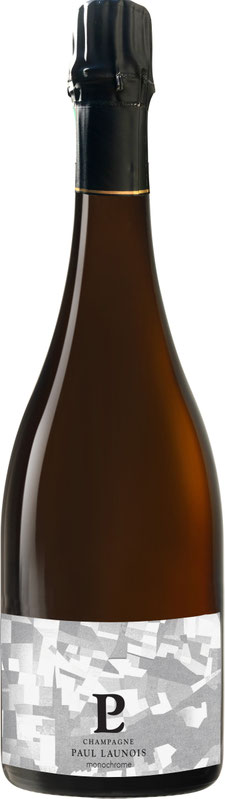 Bouteille de la cuvée Monochrome, champagne Grand Cru chardonnay Blanc de blancs | Champagne Launois Paul @ Le-Mesnil-sur-Oger - Côte des Blancs (Marne, 51, proche Épernay)